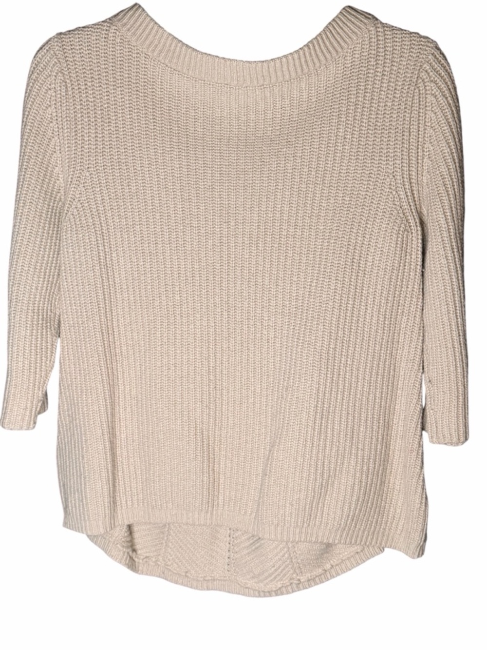 Ann Taylor Cream Crew Neck Sweater Size Medium—#119 - Picture 5 of 7